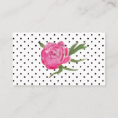 水彩牡丹とドット結婚の護衛カード プレイスカード (裏面)