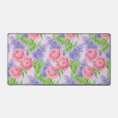 水彩牡丹とライラック デスクマット (正面)