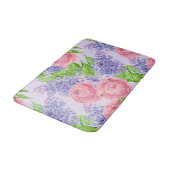 水彩牡丹とライラック バスマット (アングル)