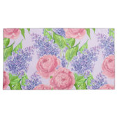 水彩牡丹とライラック 枕カバー (正面右)