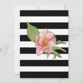 水彩牡丹と線毛結婚式招待状 招待状 (裏面)