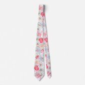 水彩牡丹のネックタイ ネクタイ (正面)