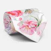 水彩牡丹のネックタイ ネクタイ (ロール)