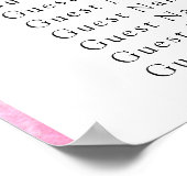 水彩牡丹の花の座席表 ポスター (角)