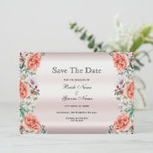 水彩牡丹の花の日付保存 セーブザデート (スタンド正面)