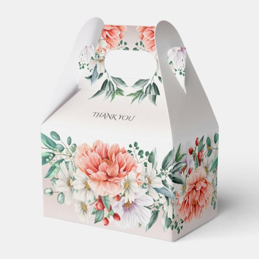 水彩牡丹の花好きボックス フェイバーボックス (裏面サイド)