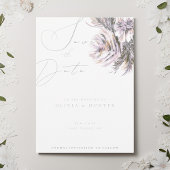 水彩牡丹の花結婚式の日付カードを保存