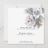 水彩牡丹の花ANY誕生日パーティー 招待状 (裏面)