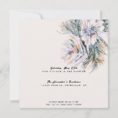 水彩牡丹の花ANY誕生日パーティー 招待状 (裏面)