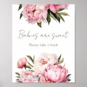 水彩牡丹エレガントベビーは甘い ポスター (正面)