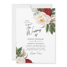 水彩牡丹カスタマイズ可結婚能な白