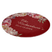 水彩牡丹カスタム設立 カッティングボード (角)