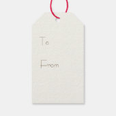 水彩牡丹ギフトパーソナライズされたラベル ギフトタグ (裏面)