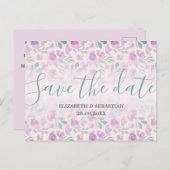 水彩牡丹グラデーション 案内ポストカード (正面/裏面)