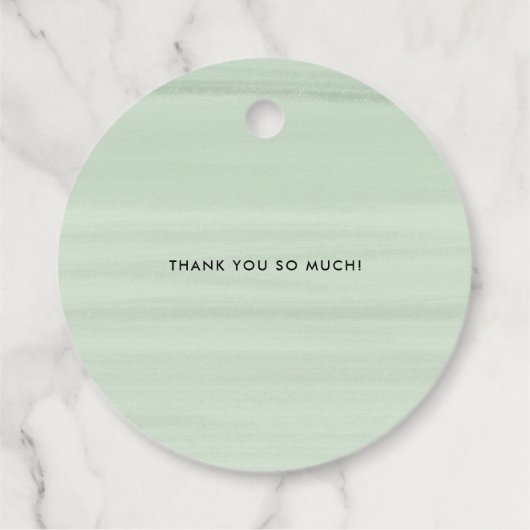 水彩牡丹ゴールドフォイル結婚の感謝 フェイバータグ (裏面)