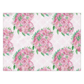 水彩牡丹ハート テーブルクロス (正面(横))