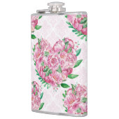 水彩牡丹ハート フラスク (左)