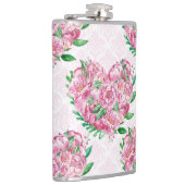 水彩牡丹ハート フラスク (右)