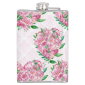 水彩牡丹ハート フラスク (裏面)