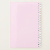 水彩牡丹バラピンクピーチフローラ プランナー手帳 (裏面)