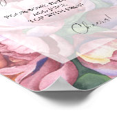 水彩牡丹バラ – サンリアバー ポスター (角)