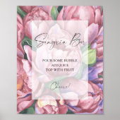 水彩牡丹バラ – サンリアバー ポスター (正面)