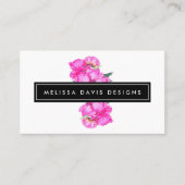 水彩牡丹バンチ 名刺 (正面)