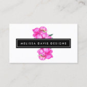 水彩牡丹バンチ 名刺 (正面)