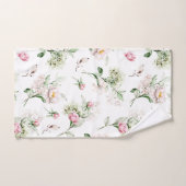 水彩牡丹パターン バスタオルセット (ハンドタオル)