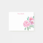 水彩牡丹パーソナライズされた ポストイット (正面)