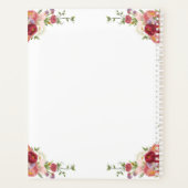 水彩牡丹フラワーフローラブライダルシャワー プランナー手帳 (裏面)