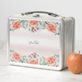 水彩牡丹フラワーメタル弁当箱 メタルランチボックス (インサイチュ)