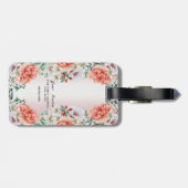 水彩牡丹フラワーラゲージタグ ラゲッジタグ (裏面横)