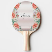 水彩牡丹フラワー卓球ラケット 卓球ラケット (裏面)