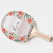 水彩牡丹フラワー卓球ラケット 卓球ラケット (横)