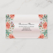 水彩牡丹フラワー名刺 名刺 (裏面)