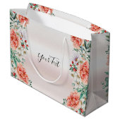 水彩牡丹フラワー抱き枕 ラージペーパーバッグ (裏面アングル)