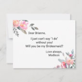 水彩牡丹フローラが私の花嫁になる 招待状 (裏面)