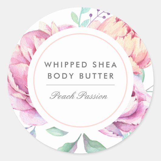 水彩牡丹フローラ事業 ラウンドシール (正面)