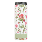 水彩牡丹フローラ熱タンブラー – エレガント タンブラー (裏面)