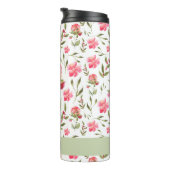 水彩牡丹フローラ熱タンブラー – エレガント タンブラー (回転右)