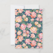 水彩牡丹フローラ結婚の写真ありがとう (裏面)