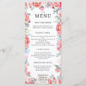 水彩牡丹ブライダルシャワーメニュー メニュー (正面)