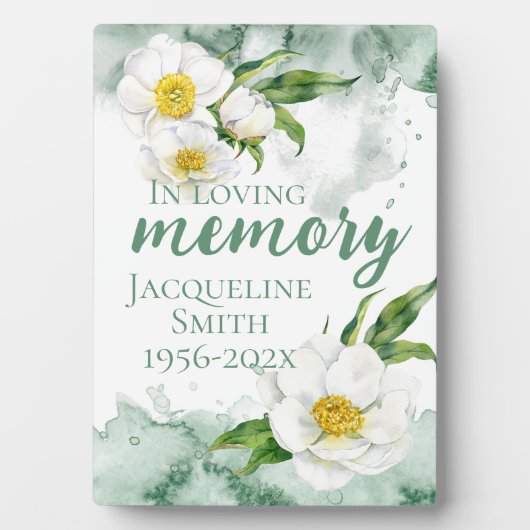 水彩牡丹メモリアル記念 フォトプラーク (正面)