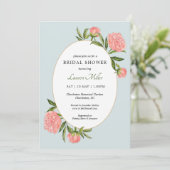 水彩牡丹ヴィンテージブライダルシャワー 案内状 (スタンド正面)