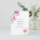 水彩牡丹ヴィンテージ植物保存日 案内ポストカード (スタンド正面)