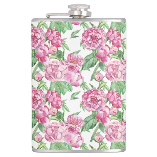 水彩牡丹畑 フラスク (正面)