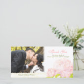 水彩牡丹結婚の写真サンキューカード サンキューカード (スタンド正面)