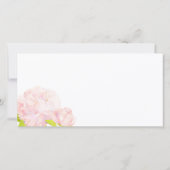 水彩牡丹結婚の写真サンキューカード サンキューカード (裏面)