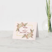 水彩牡丹結婚病 サンキューカード (正面)